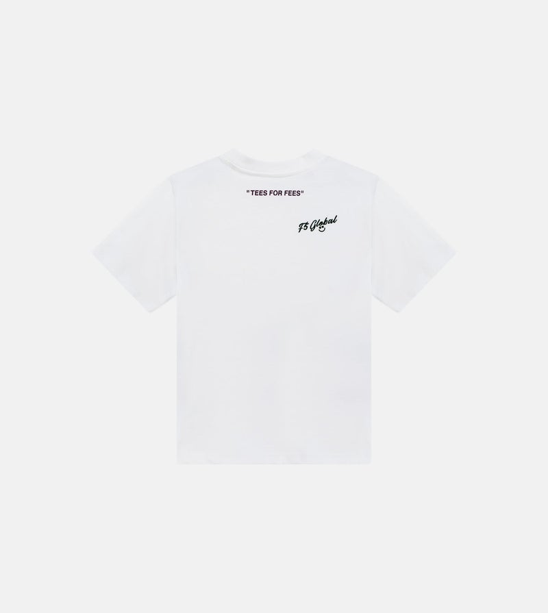 إف5 تيشيرت مطبوع بقصة عادية للبنات - أبيض - Image 2